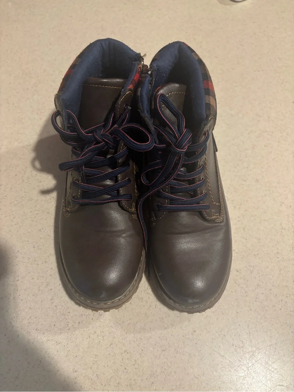 Men's Brown Leather Lace-Up Boots